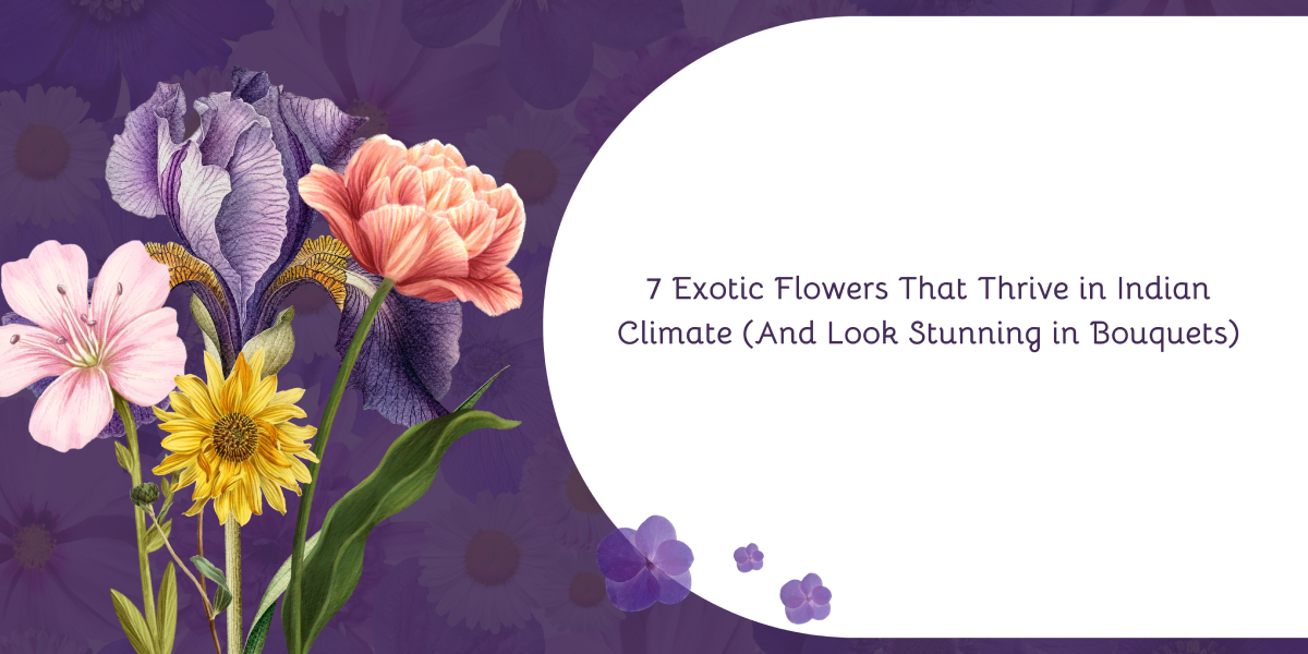 Colorful exotic flowers in a vibrant bouquet perfect for Indian climate